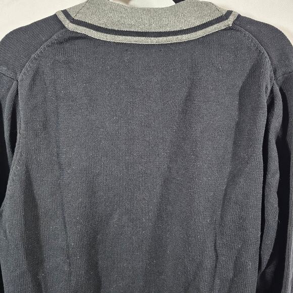 Vintage Kenneth Cole Reaction "Sonia"  Black & Gray V-Neck Sweater Men's XL - Picture 6 of 11